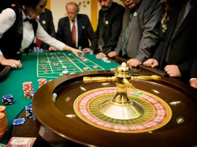 Stół do zabawy w Ruletkę z obsługą krupiera - Organizacja imprez hotelowych, wynajem atrakcji hotelowych